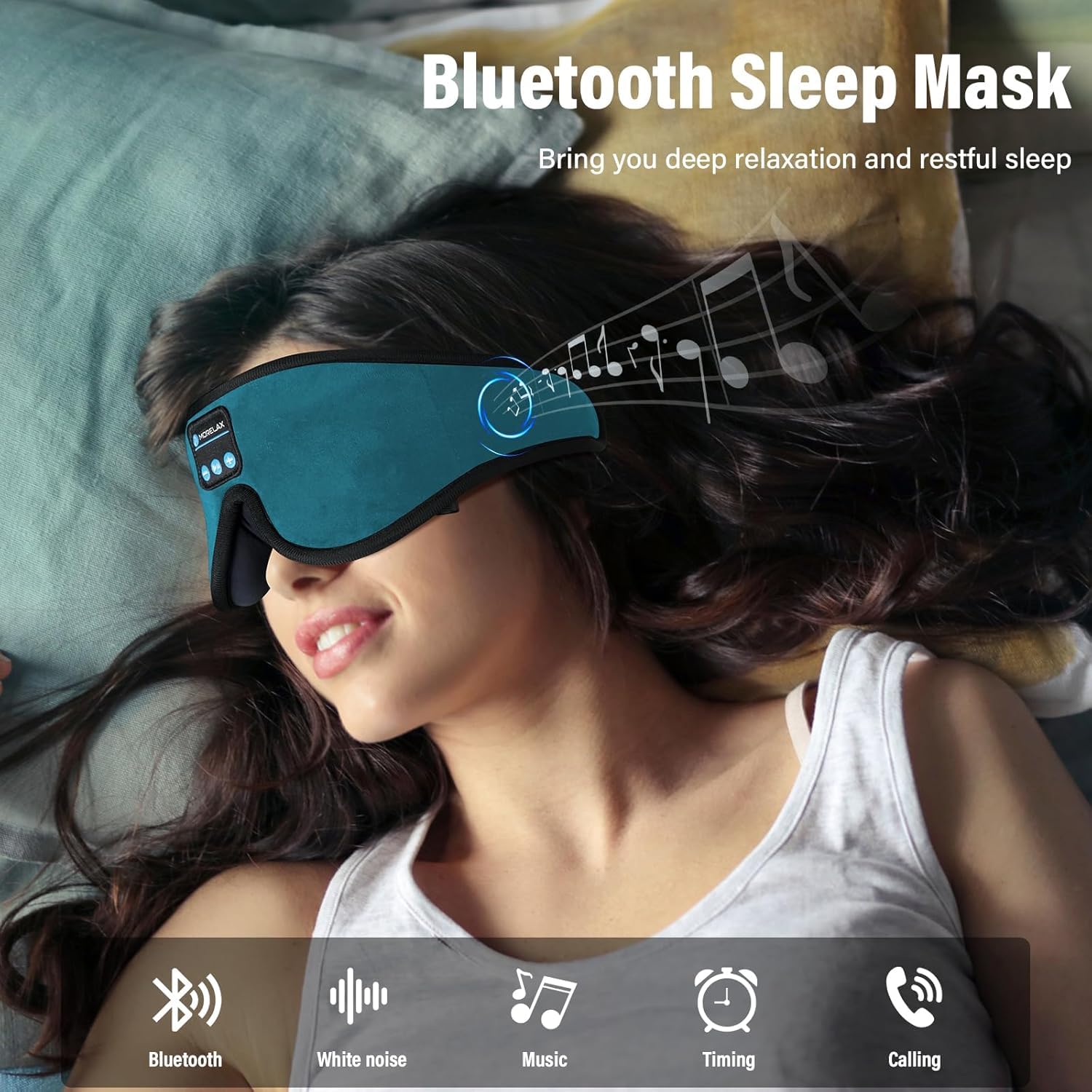 Morelax masque sommeil connexion bluetooth 5-2 rapide et stable