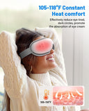 Morelax Masseur Yeux: pression d’air et vibrations pour soulager la fatigue visuelle.