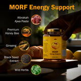 Texture riche et onctueuse de MORF Energy Support Ajwa, idéale en encas.