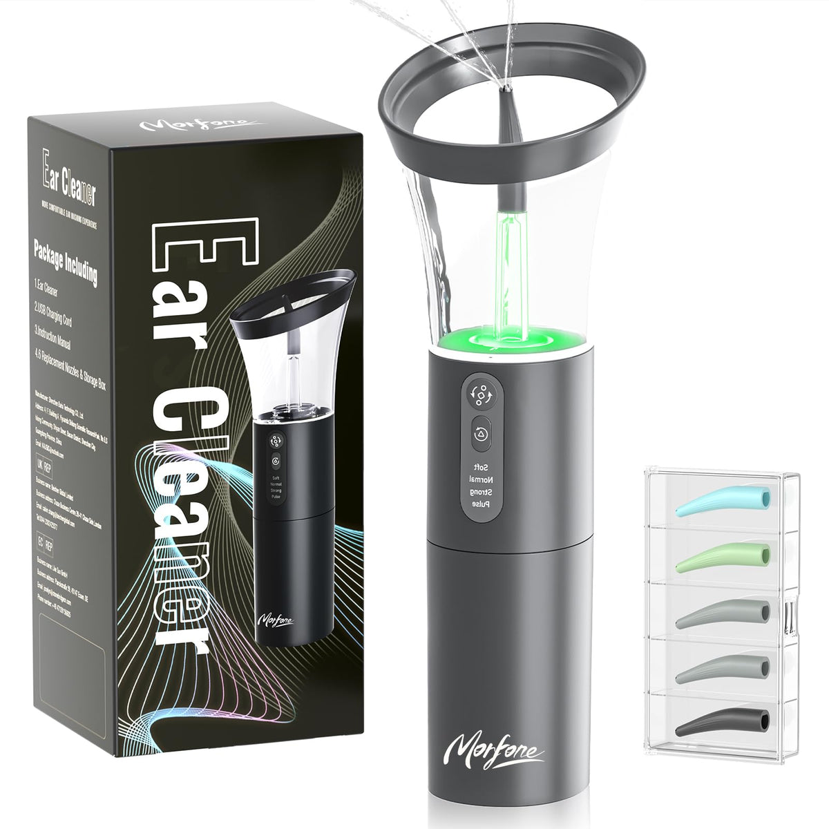Morfone kit nettoyage oreilles ensemble, utilisation pratique et sûre à domicile