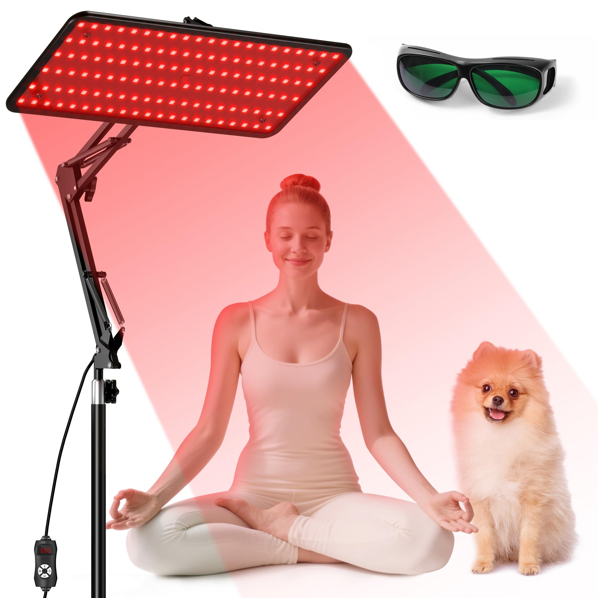 Morfone Lampe thérapeutique éclairant le visage avec lumière rouge pour un teint homogène.