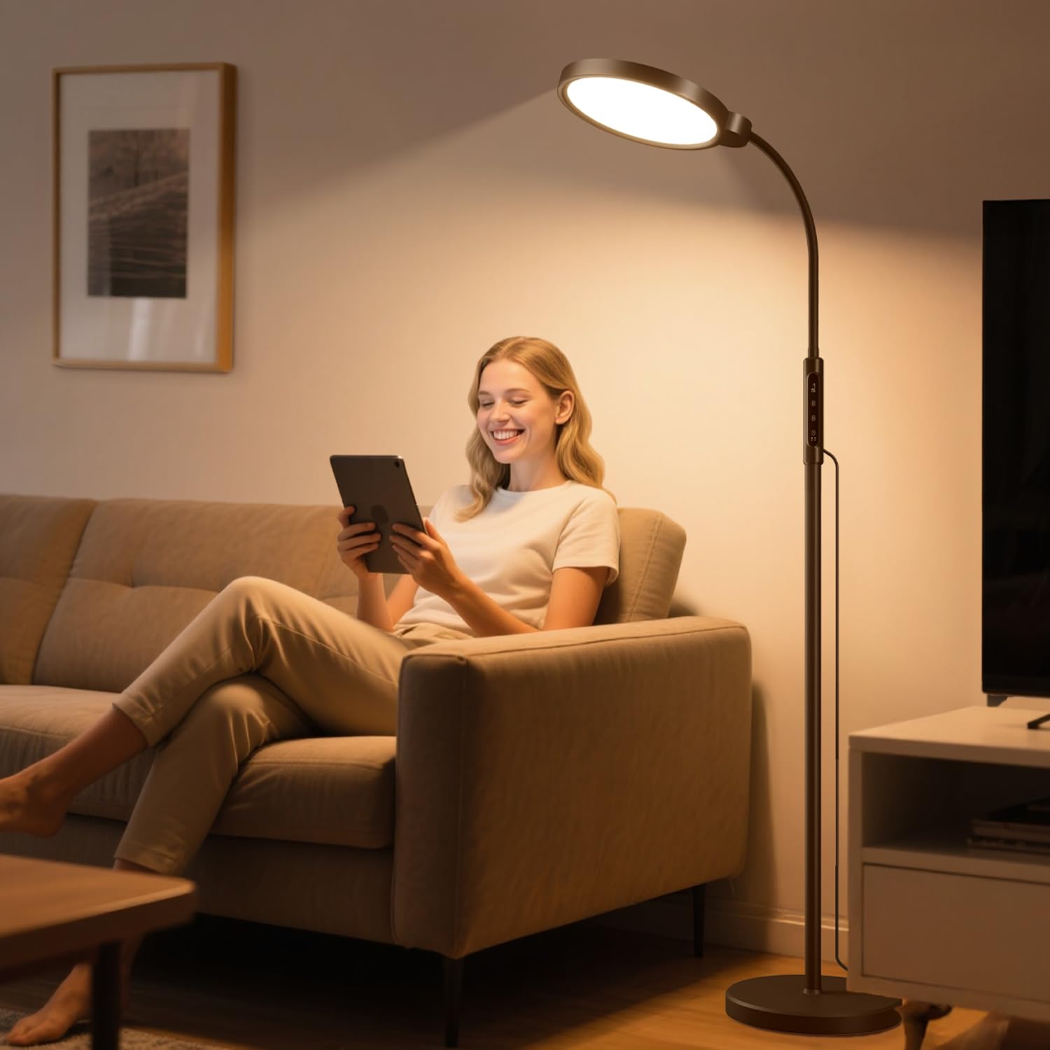 Morfone lampe luminothérapie 11 000 lux sans UV pour éclairage naturel
