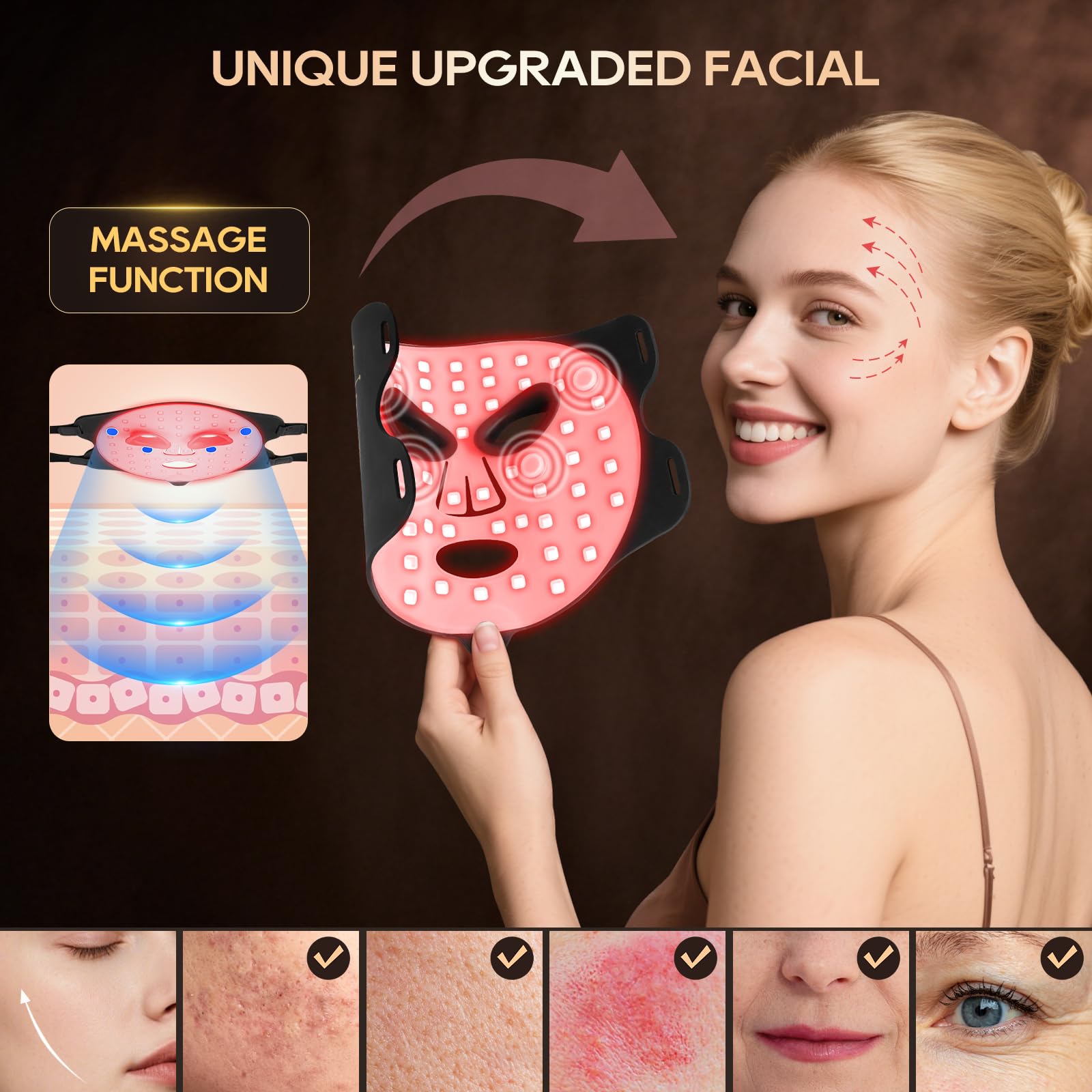 Morfone masque infrarouge 850 nm pour une pénétration en profondeur.