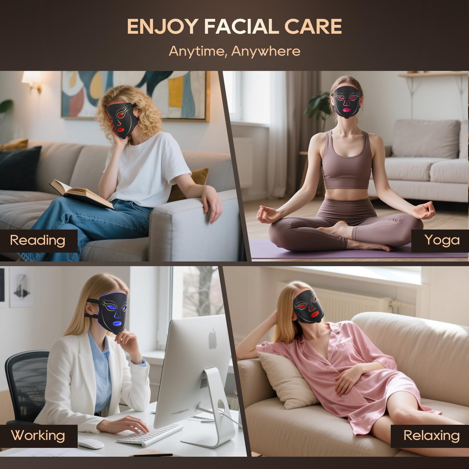 Morfone masque pliable etui pour le transport facile.