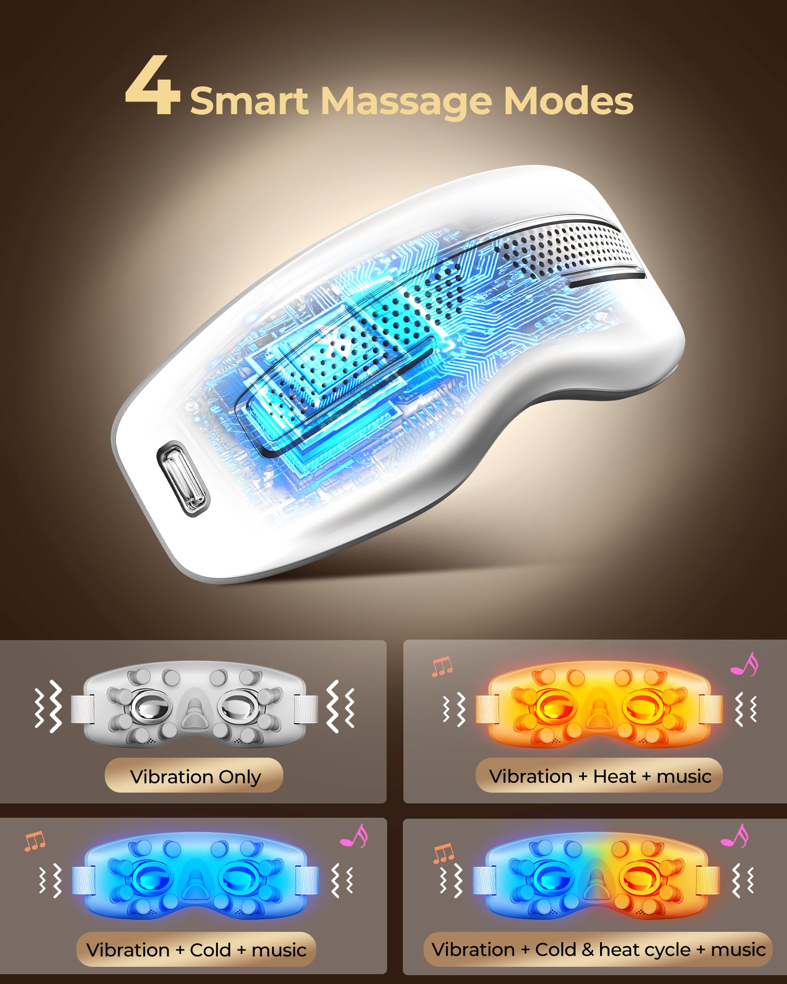 Morfone masseur-yeux silicone-douce, massage délicat autour des yeux