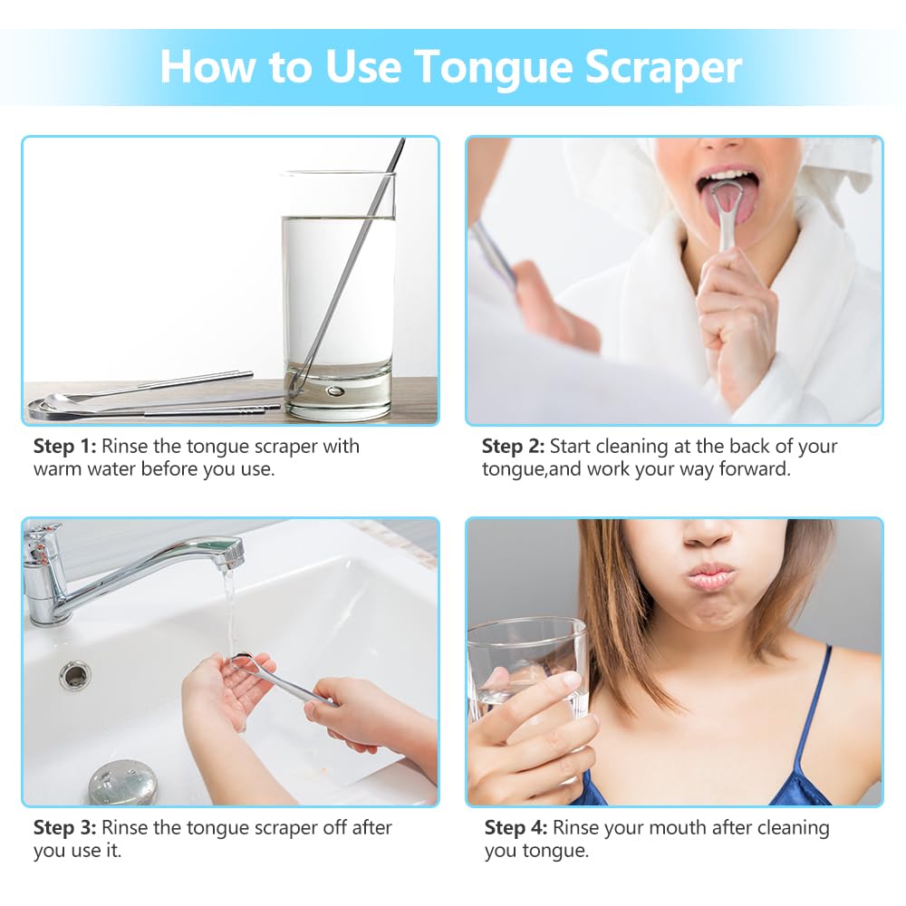 Trois grattoirs de formes différentes Morgles pour s'adapter à votre bouche.