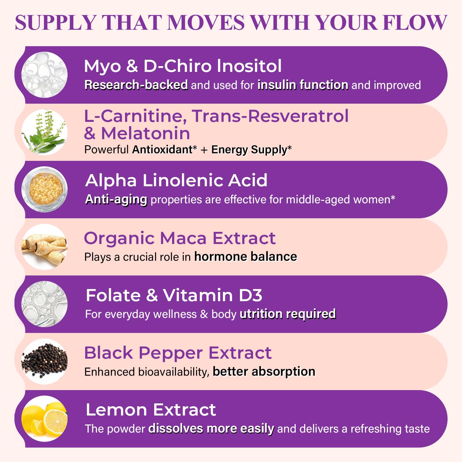 Acide folique et vitamine D pour le développement et le bien-être.