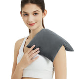 Coussin MORLIDEN chauffant au micro-ondes avec housse lavable gris, pour le cou et les épaules.