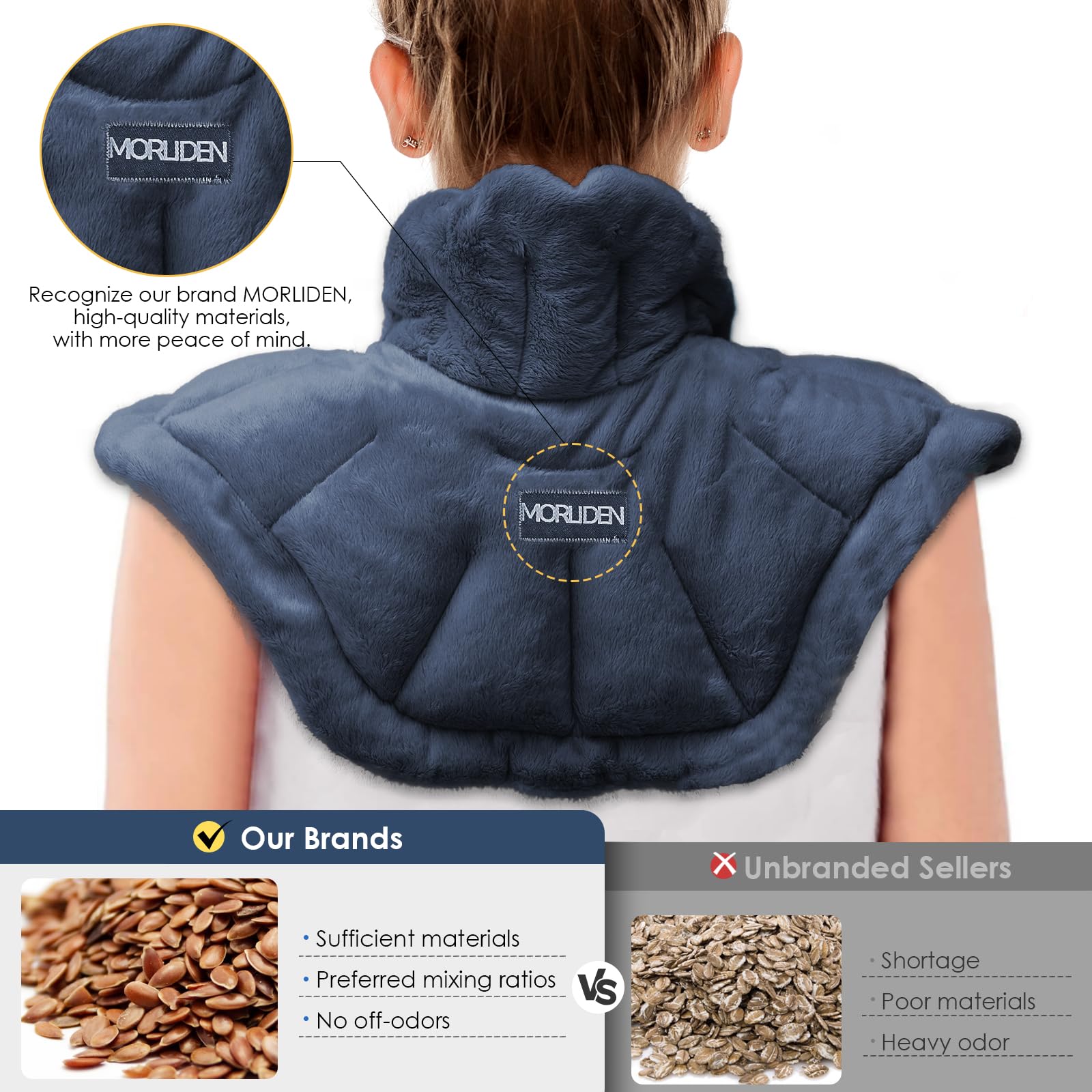 Morliden herbes-billes-argile-remplissage procure chaleur uniforme et relaxation ciblée.