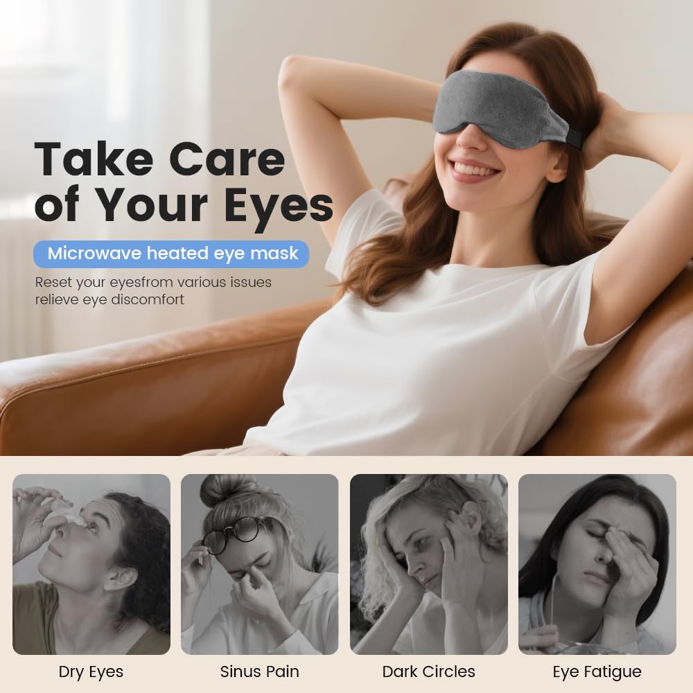 Masque MORLIDEN pour les yeux doux et confortables, tissu respirant.