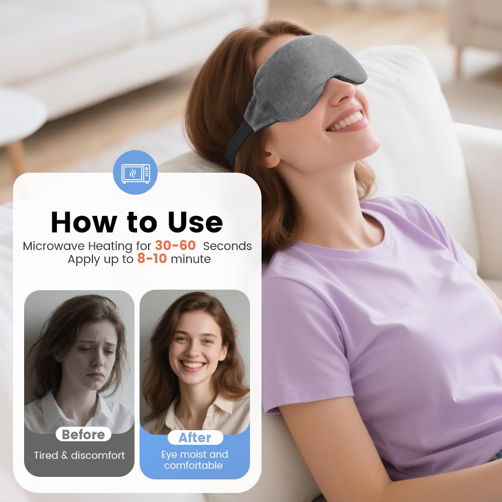 Masque MORLIDEN pour les yeux lavable, entretien facile et hygiène.
