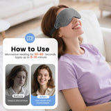 Masque MORLIDEN pour les yeux lavable, entretien facile et hygiène.