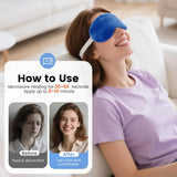 MORLIDEN masque yeux chauffant bleu, utilisation quotidienne pratique et réutilisable.