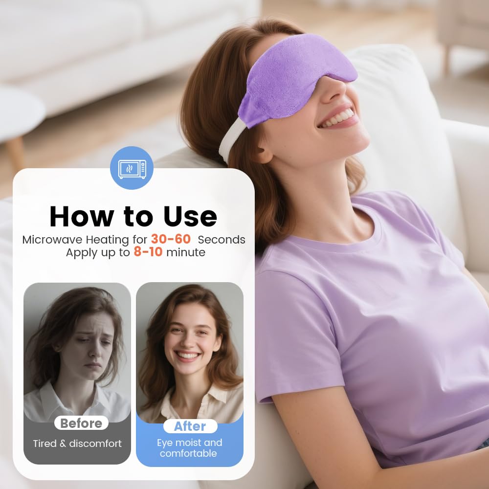 Masque MORLIDEN favorisant la relaxation après une journée fatigante des yeux.