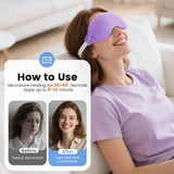 Masque MORLIDEN favorisant la relaxation après une journée fatigante des yeux.