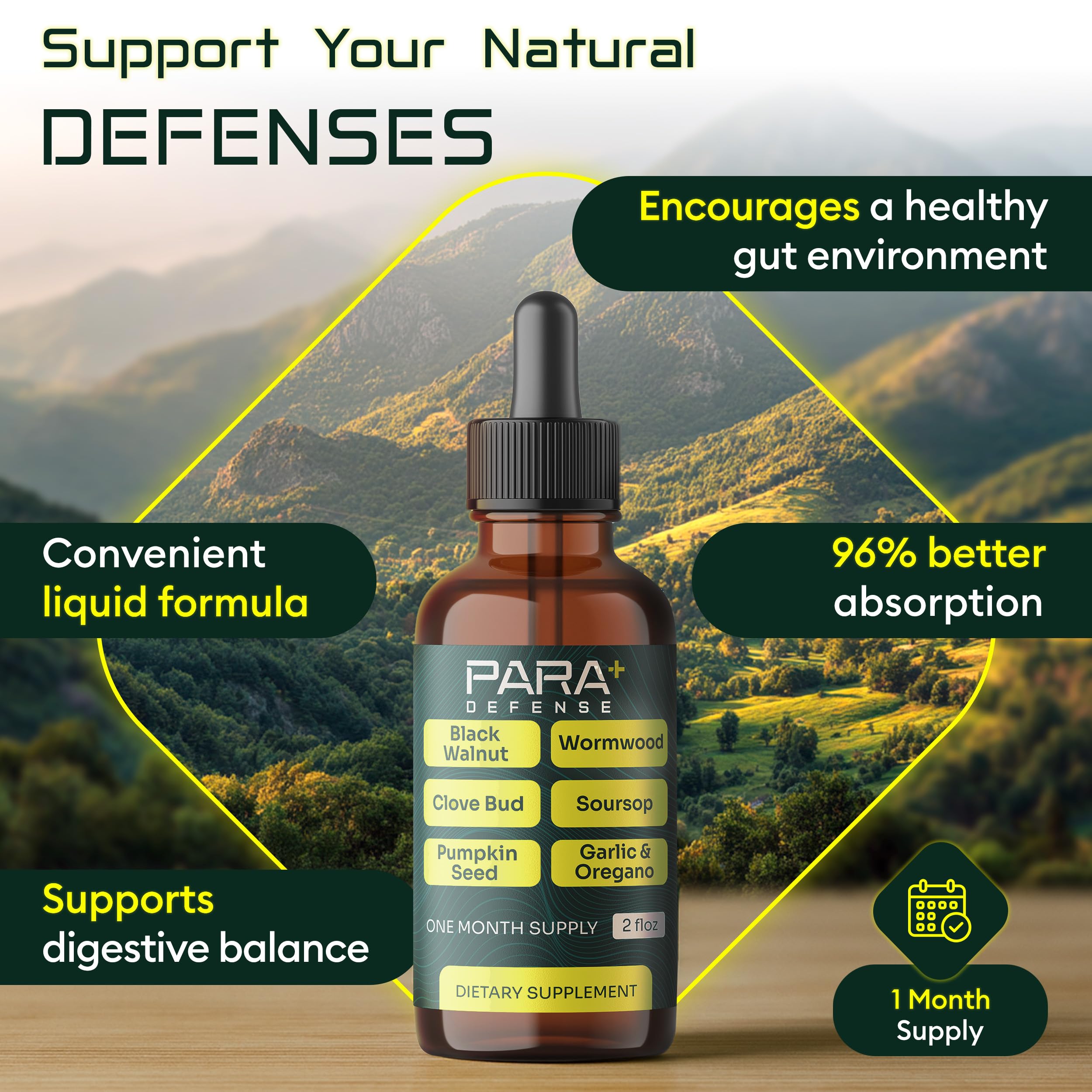 Morpha Organics Para Defense – Goutte doseur, dosage pratique et précis.