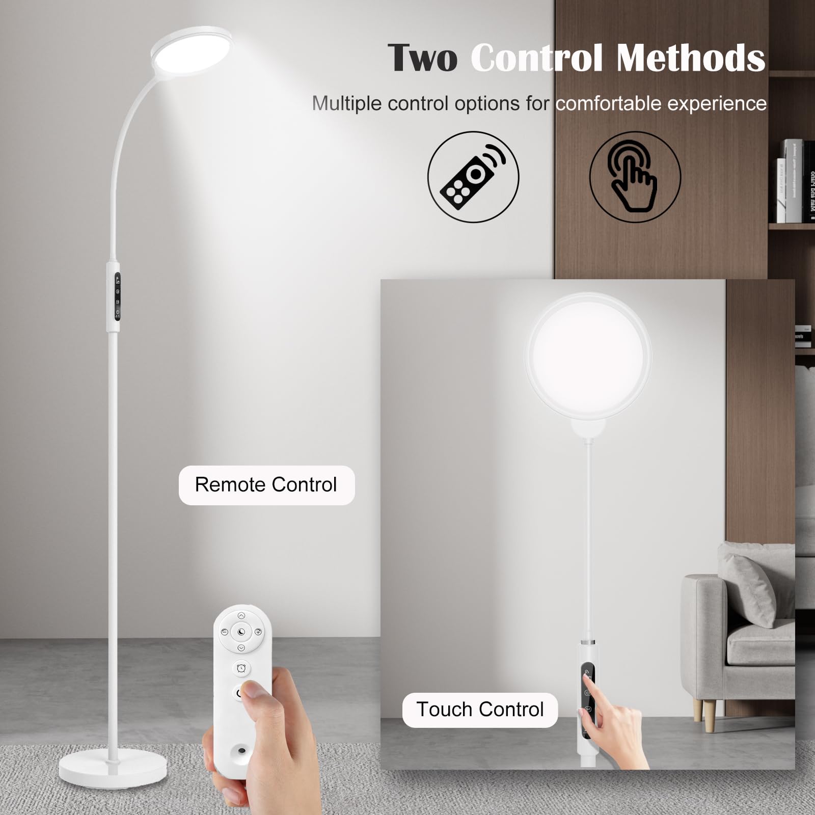 Morpholife Lampe contrôle tactile et télécommande pour usage pratique
