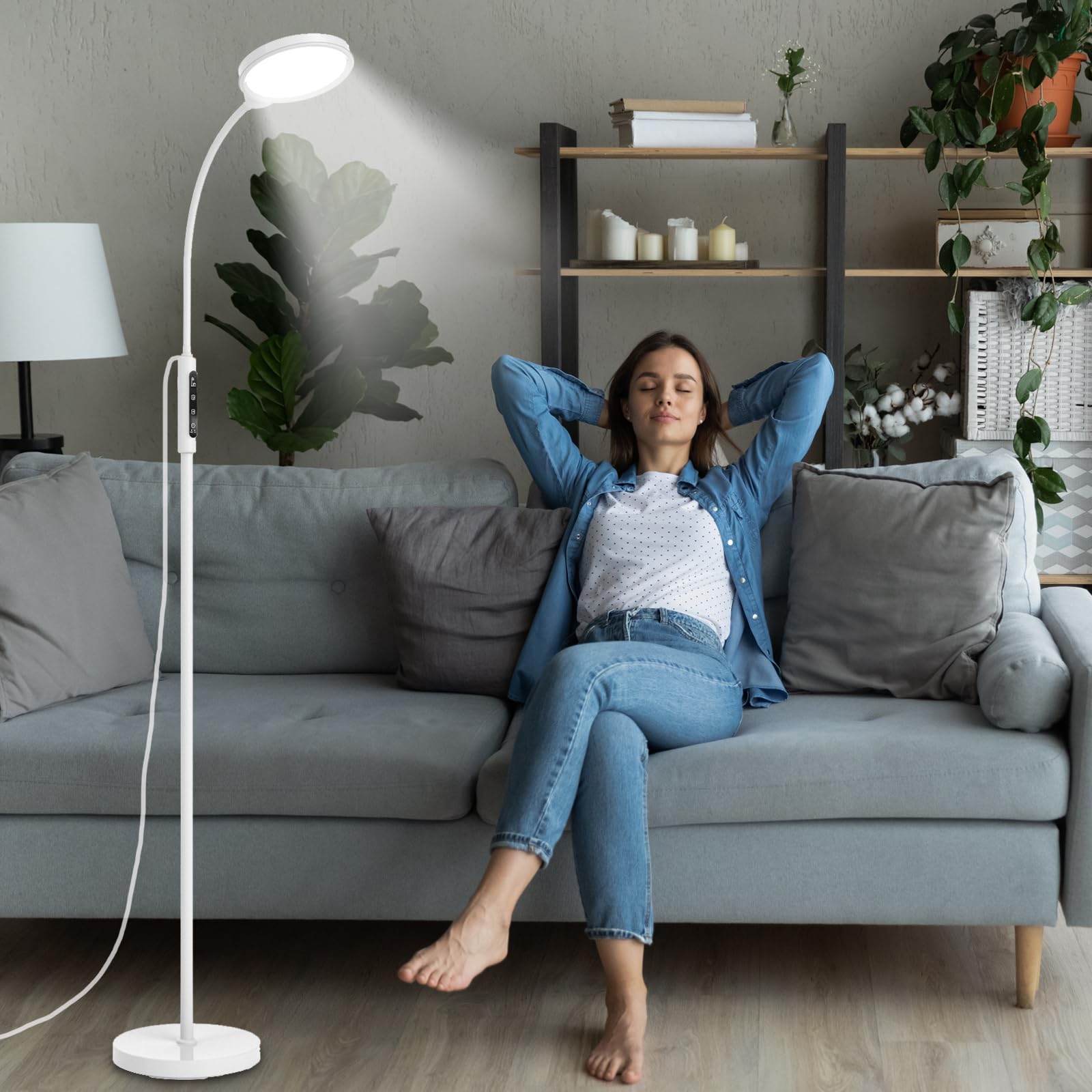 Morpholife Lampe Thérapie Soleil 11000 lux, cadrage avant lumineux pour démarrage matinal