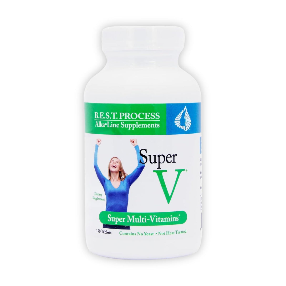 Morter HealthSystem SuperV, bouteille, énergie naturelle et équilibre quotidien.