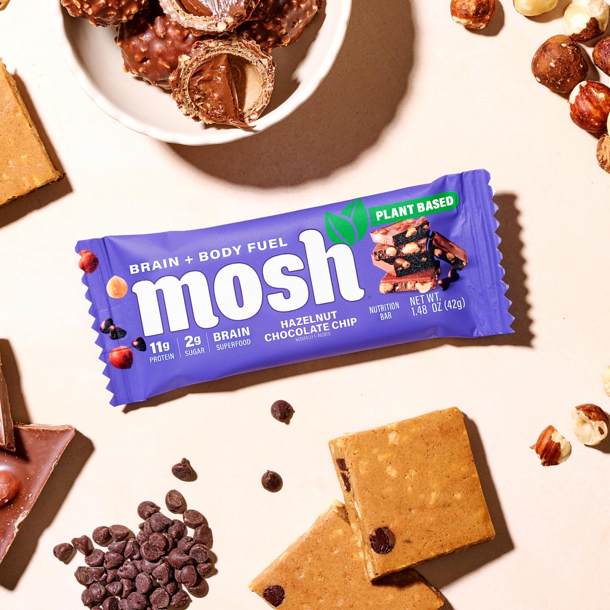 Barre MOSH, symbole de nutrition cérébrale et énergie durable.