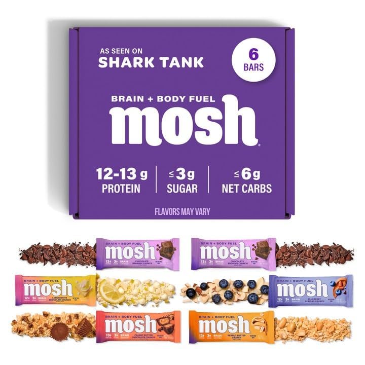 MOSH pack varié barres protéinées keto pour énergie durable