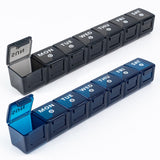 Mossime lot de deux organisateurs hebdomadaires ouverts, pratique pour voyager.