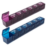 Mossime organiseur-pilules semaine 7 jours compact – idéal pour voyager et organiser.