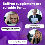 Mosslly Happy Saffron : produit végane sans ingrédients animaux.