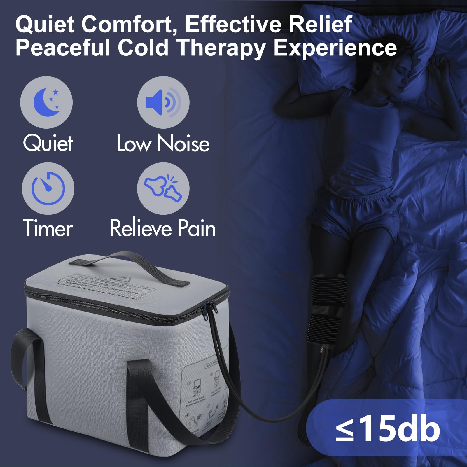 MOSTCLOUD coussin-refroidisseur-genou, maintien sûr et refroidissement homogène.