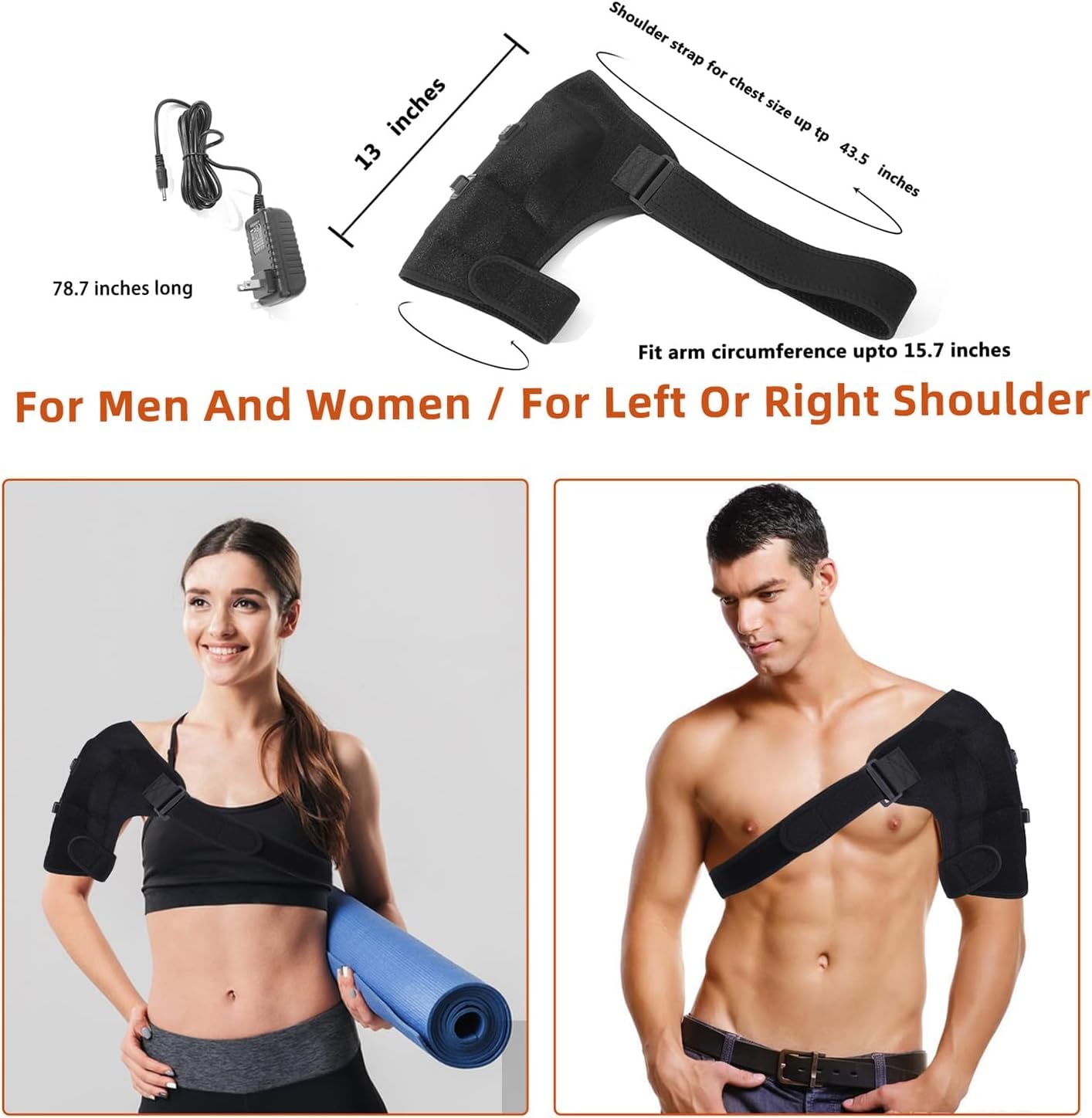 MOTAYU bandage chauffant épaule pour homme et femme, portabilité et confort.
