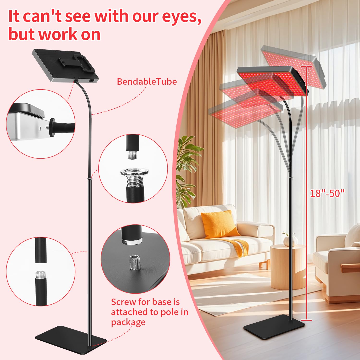 Motayu design compact: lampe de thérapie discrète et moderne.