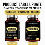 Capsules Mother Nature Organics Maca noire sur étui, soutien quotidien d'énergie et humeur.