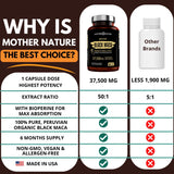 Soutien énergie et humeur possible grâce à Mother Nature Organics Maca Noire.