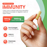 Etiquette bio de Camu Camu indiquant pureté, origine et bénéfices naturels.
