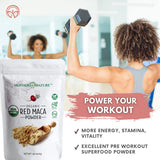 Doseur-poudre Maca rouge péruvienne pour smoothies faciles.