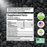 Mother Nature Organics capsules huile-graines-noires, vue sur les articulations et la mobilité.