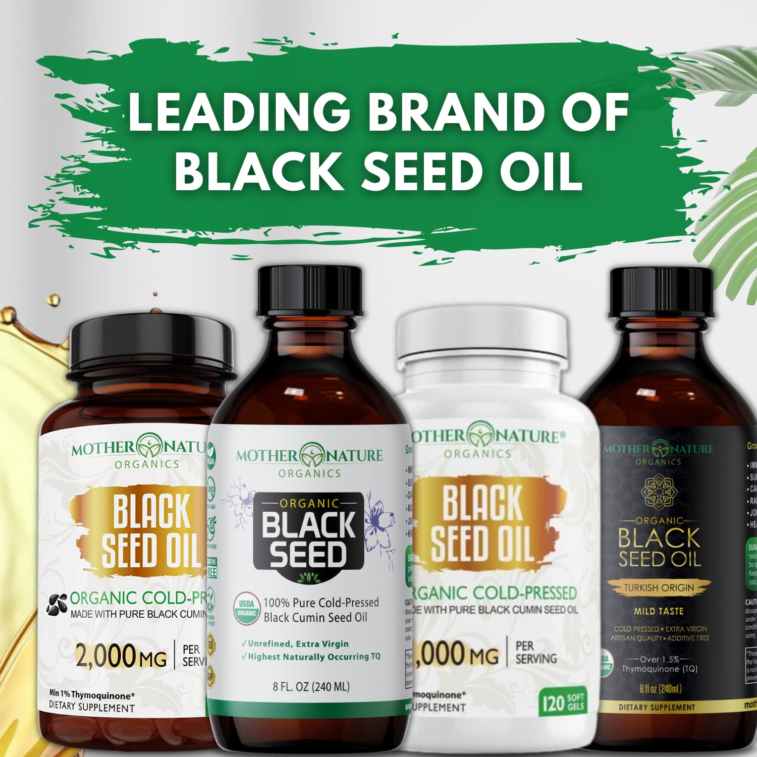 Mother Nature Organics capsules huile-graines-noires, qualité turque et traçabilité fiable.