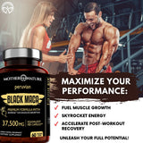 Capsules Maca Noire de Mother Nature Organics, soutien endurance et vitalité.