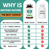 Mother Nature Organics Stone Breaker – Bioperine pour meilleure absorption