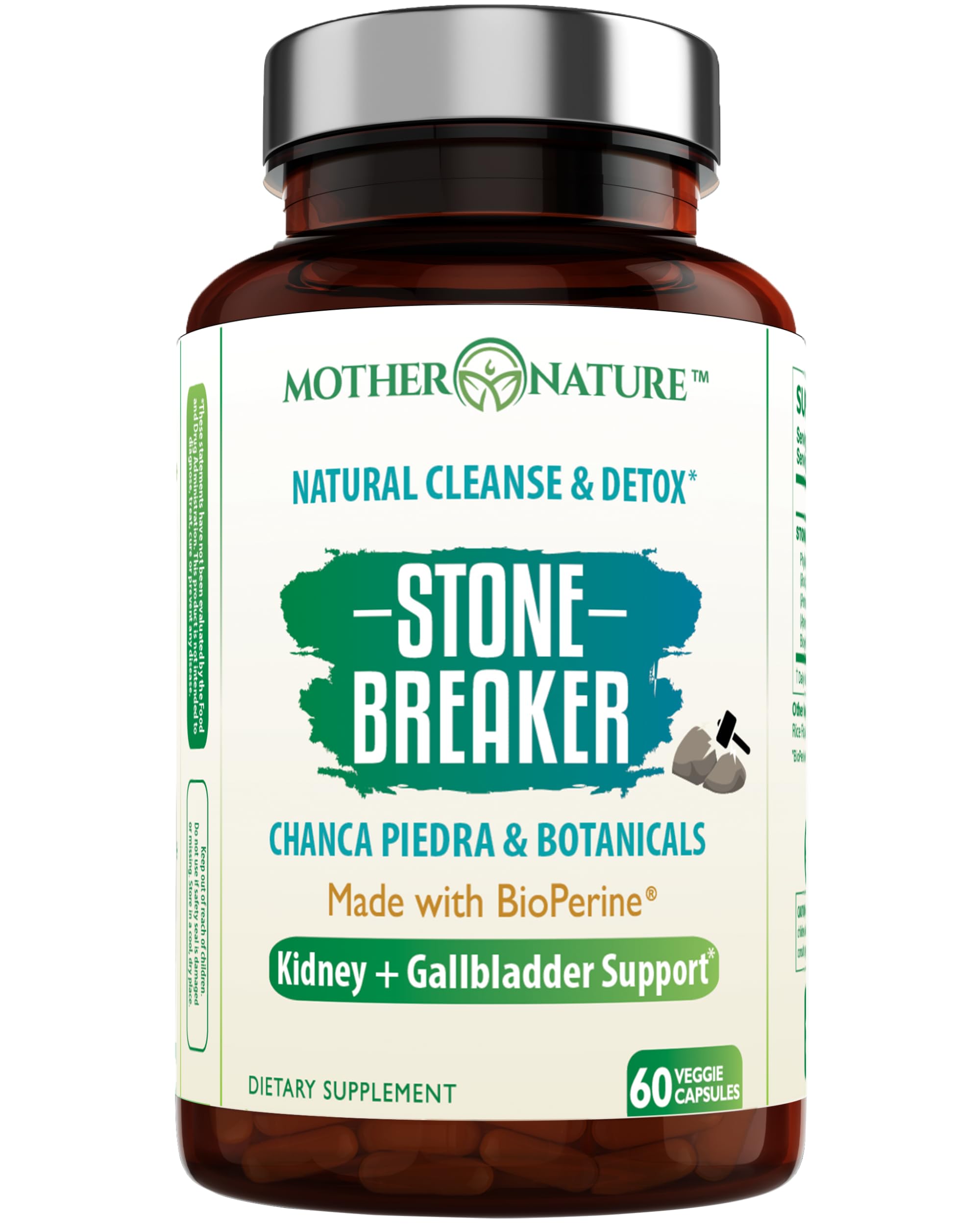 Mother Nature Organics Stone Breaker – capsules prêtes pour soutenir les voies urinaires