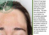 Application visage de l'huile Vitamine E de Mother Nature's Essentials
