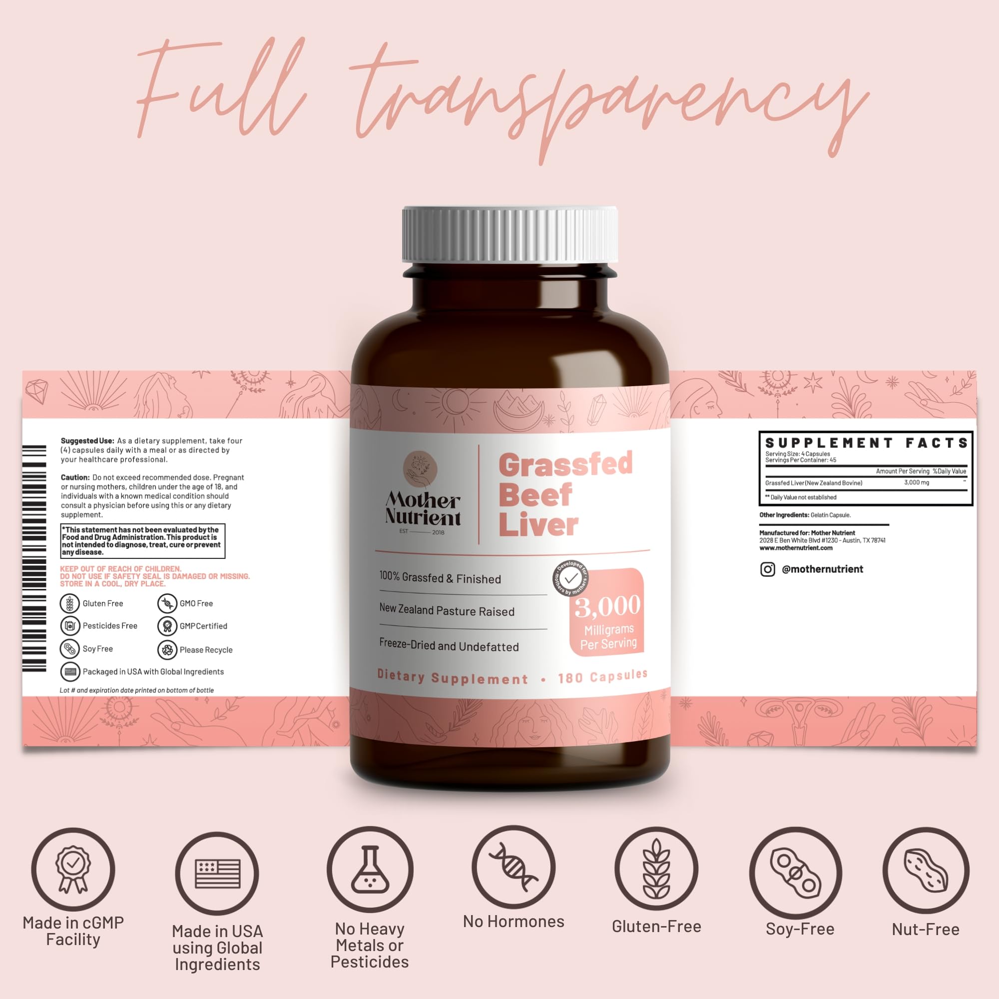 Capsules Mother Nutrient utilisées au quotidien pour un apport nutritionnel pratique.