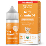 Gouttes D3Mother's Promise en bouteille pour bébé, dosage quotidien pratique.