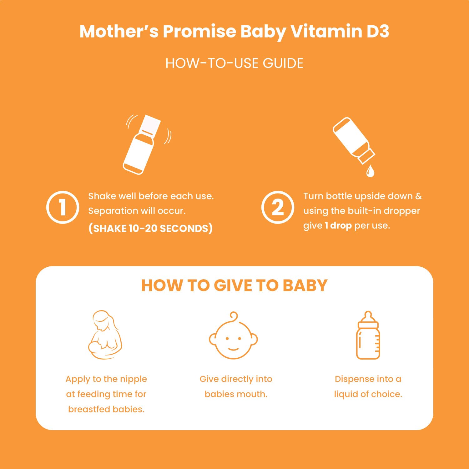 Étiquette biologique et vegan certifiée – Mother’s Promise D3.