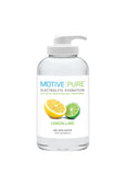 MOTIVE PURE Hydratation électrolytique, bouteille pompe citron-lime, pratique et sans calories.