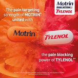 Motrin Dual Action Tylenol – avertissements et sécurité liés à lacétaminophène sur l'emballage.