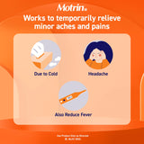 Motrin IB 200 mg – comprimés alignés illustrant une prise pratique.