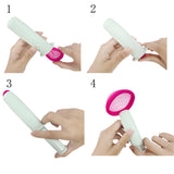 Mottery SafeInsert Disc Applicator s'adapte à différentes tailles de disques menstruels.