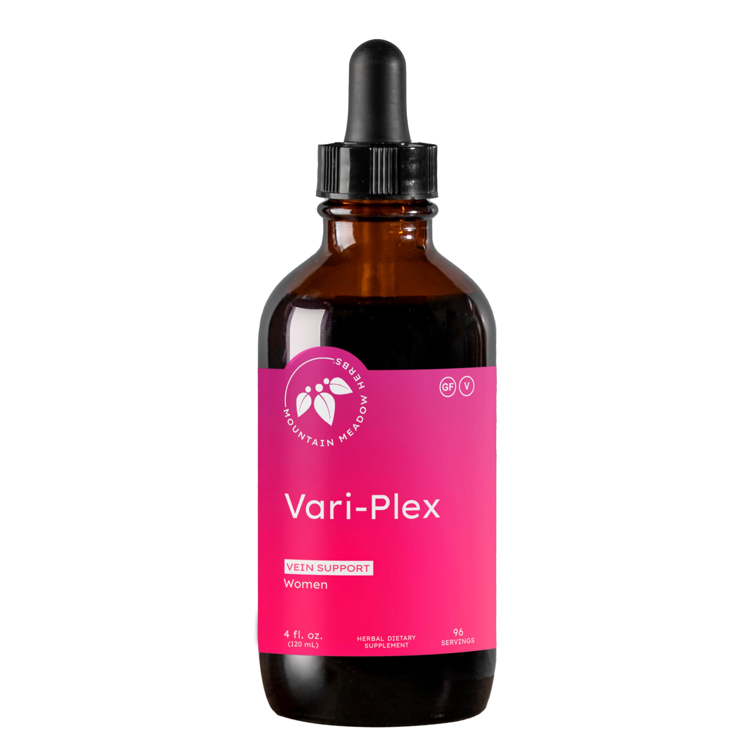 Mountain Meadow Herbs Vari-Plex, flacon 120 ml, soutien potentiel à la circulation veineuse.