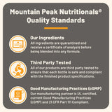 Dose quotidienne Mountain Peak Glycémique Formule, à prendre avec eau et repas.